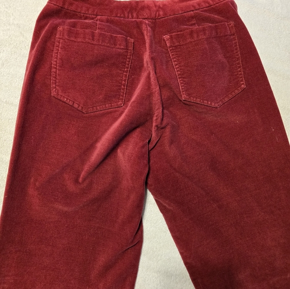 Talbots petite red velour pants - Picture 6 of 6